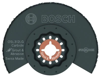 BOSCH OSL312LG Starlock Oscillating Multi Tool Carbide Grit Grout Blade, 3-1/2"