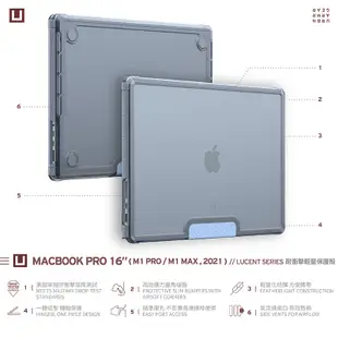 【U】by UAG Macbook Pro 14 / Pro 16吋 (2021/2023) 耐衝擊輕量保護殼