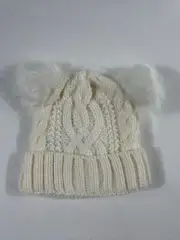 fabkids double fur pompom beanie