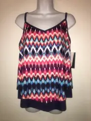 Maxine Hollywood Tribal Flutter Swim Tank Size 18 tankini Swimwear New