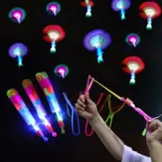 Toy Sling Lance Rocket Elastic LED Luminous Bundle Of 10 Helicopter LED