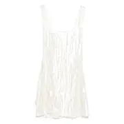 [Staud] Staud Le Sable Sequin-embellished Mini Dress M WHITE