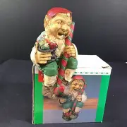 Whimsical Stocking Holders Christmas Holiday Elf with Candy Cane New