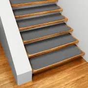 Set of 15 SKID-RESISTANT Carpet Stair Treads GRAY runner rugs