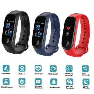 M3 Plus Smart Bracelet Heart Rate Blood Pressure Health Wate