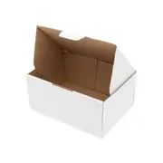 50x Mailing Box 125 x 100 x 75mm Diecut White Shipping Carton B44