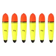 6 Pack 2.1oz Fishing Slip Bobbers, EVA Fishing Float, Yellow