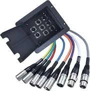 Pro Audio Recessed Stage in Floor Pocket Box Black with Prewired Connections