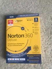Norton 360 Deluxe 5-Devices + 50GB Of Secure PC Cloud Storage PC/MAC/Mobile