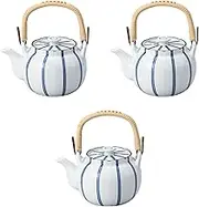 Set of 3, Ischin Tokusa No. 4 Earthen Bottle [4.7 x 4.1 inches (650 cc)] | Arita Yaki Ware Hasami Ware Setomonohonpo