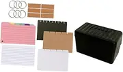 Angoily Color Coded Index Cards Set with Storage Box Lined Note Organizers for Recipe Greeting Card and Study Use Versatile Flashcard Storage for Teachers and Students