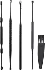 SAFIGLE 1Set Portable Ear Ear Wax Removal Tool with Unique Spiral Design Non Skid Handles and Elegant Storage Box for Ear Cleaning and Daily Convenience