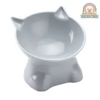 在飛比找momo購物網優惠-【寵物夢工廠】貓耳造型高腳碗(加高單碗 貓耳造型碗 造型寵物