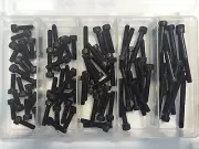 Socket Head Cap Screw Kit M6 BLACK PLAIN Allen Bolt 90pcs