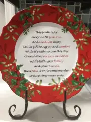 222fifth Christmas Foliage Holly Serving Platter