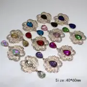Double Drop Rhinestone Buttons Decorative Crystal Charms Crafts Garments Button