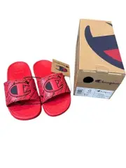 Champion Preschool Boy Super Slide It Print, Red/Black, Size 12, NIB