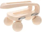 Massage Roller Tool for Back Neck Shoulder Compact Portable Muscle Massager with Four Wheel Design for Pressure Point Therapy Safe Healthy Material