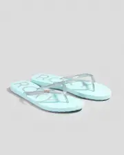 [Roxy] Roxy Women's Viva Sparkle Flip Flops Slippers in Light Blue Size 4 4 Light Blue