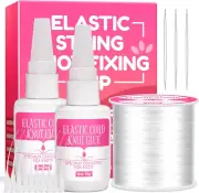 Bracelet String Glue to Keep Elastic String Stay Perfectly Tied for Clay Beads,