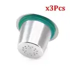 3x Refillable Reusable Metal Coffee Capsules Pods Cup For Machines