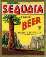 YOSEMITE BREWING SEQUOIA BEER LABEL T SHIRT FRESNO CA SMALL-XXXLARGE (F)