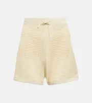 [Nanushka] Nanushka Jael crochet cotton-blend shorts AU 14 beige
