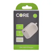 Core USB-C Port Mobile Phone Wall Charger Fast-Charging Adapter 20W White