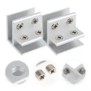 2 Pcs Glass Clip Connector Clamp Table Mounting Clamps Shelf Clips for Cabinets
