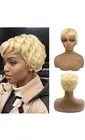 613 Pixie Cut Human hair Wig None Lace Blonde Short Wigs for Women Daily Wear