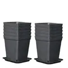 10pcs Flower Pot Small Square Pot Colorful Seedling Tray Household