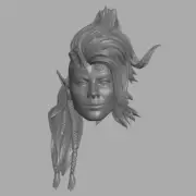 Karlach Baldurs Gate 3 Companion Tiefling Warrior custom head for action figure