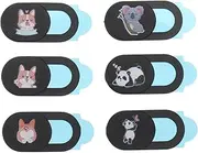 OSOLADY 6Pcs Ultra Thin Privacy Protection Camera Covers for Laptops and Tablets Lightweight Peeping Webcam Slider Adorable Cartoon Design for Everyday Use