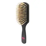 Big Rectangular Paddle Ash Wood Salone Professional Brush - Black - Tek