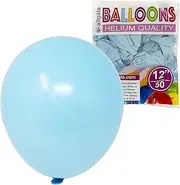 [Allgala] 50 PC 12" Helium Grade Premium Latex Balloons with Faded Old Vintage Color-Retro Light Blue-BL52940
