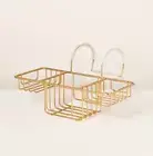 HTF NEW Hearth & Hand Over-the-Side Wired Bathtub Caddy Brass Finish SOLD OUT