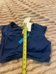 Women’s bleu rod beattie swimsuit top blue Sz 4 MSRP: $79