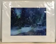 New Laura Gable Studio “Lavender Snowfall” Reproduction Of A Watercolor Painting