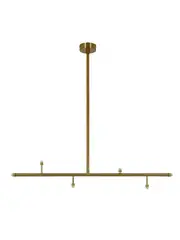 Orray 6 Light LED Colour-Shifting Linear Pendant Frame Only in Aged Brass