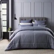 Bianca Maynard Comforter Queen/King Bed Blue Pillowcase Room/Home Bedding Set
