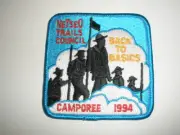 1994 Netseo Trails Council, Camporee patch; Back to Basics