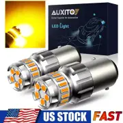 2x Amber 1157 LED Bulbs BAY15D 23SMD Turn Tail Brake Stop Backup Signal Light (for: Renault)