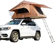 ALCYBD Folding Hard Shell Roof Top Tent with Telescopic Ladder Mattress PVC Cover Bag, Prevent Dust and Water Compatible for Jeep SUV Van Pickup Truck