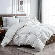BPC Down Duvet 200 x 200 cm, Egyptian Cotton Blend, 100% Down and Feathers, All-Year Duvet, Extra Soft Feather Beds with Oeko-Tex and RDS, Filling Weight: 1200 g, All-Year Duvet 200 x 200 cm