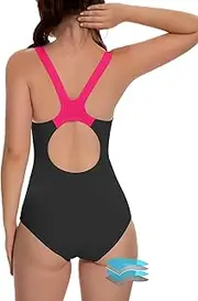 Beautikini Period Swimwear One Piece Racerback Training Bathing Suit Women Period Swimsuits for Teen Girls Ages 11-14