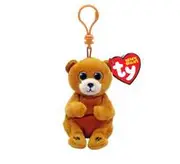 Ty Beanie Belly Clip Duncan Brown Bear