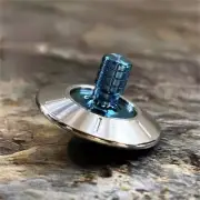 Titanium Stainless Steel Spinning Top Gyroscope Gyro Desktop Fidget Toy EDC Gift