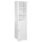 Bathroom Storage Cabinet White Organiser Shelf Cupboard Laundry Door 40x38x160cm