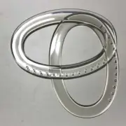 Lucite Purse Bag Handles Amber Plastic Oval Clear
