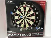NARWHAL Dart Board With 6 Steel Tip Darts 18” New In Box Self Healing